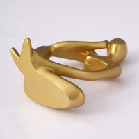 Gold show piece on a light gray background
