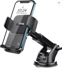 Phone holder with suction cup on a white background