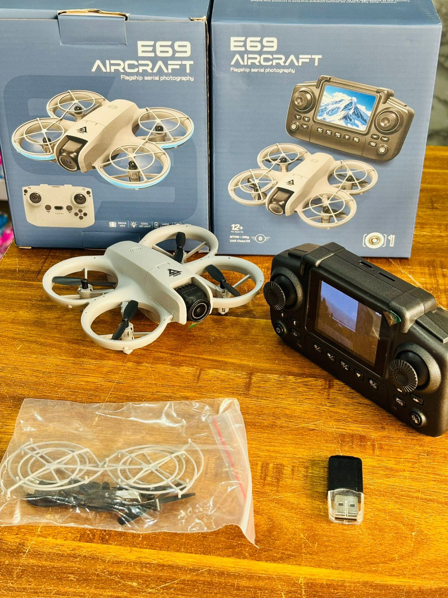 E69 Aircraft FPV Camera Drone with Screen Remote Control