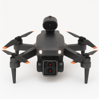 Y3 foldable drone with dual 4K cameras, GPS, and orange-tipped propellers on a white background front view