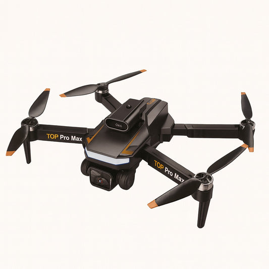 P18 Pro Foldable Quadcopter drone in black on a white background