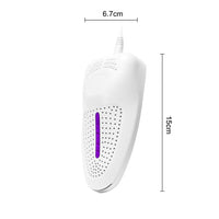 Portable electric shoe dryer with deodorizing heater for shoes and boots